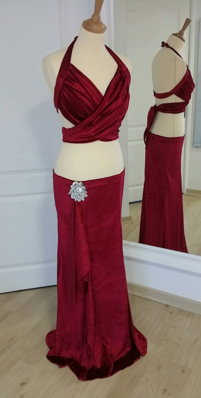 Costume velours jupe sirène et top magique 