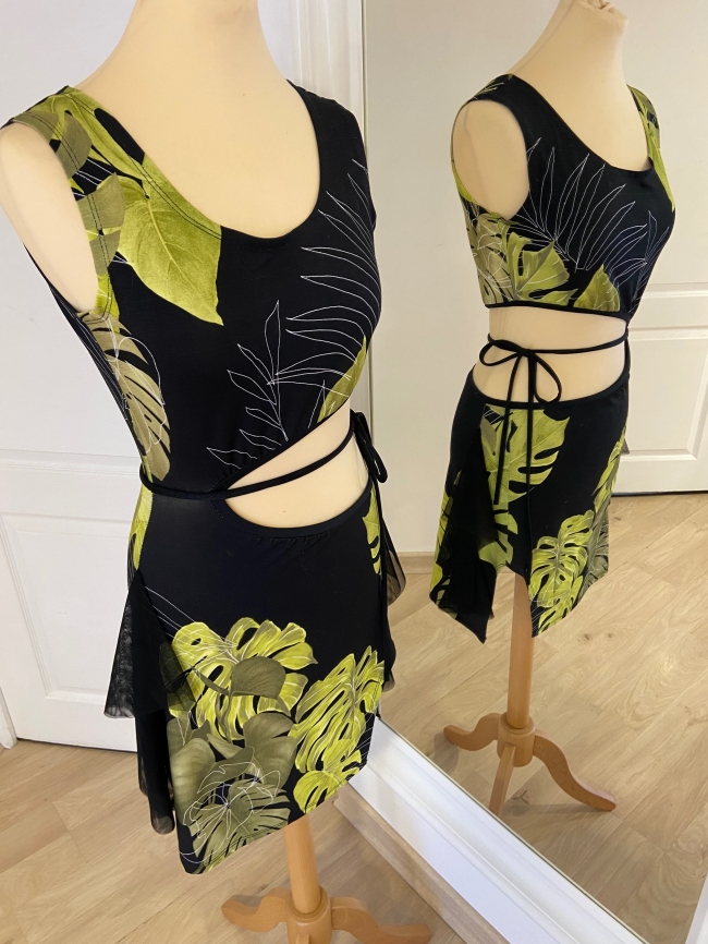 Robe minie cut-out, imprimé tropical 💚